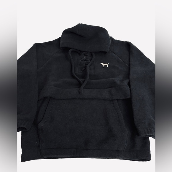 Hoodie Outerwear Polar Sweater Victoria Secret PINK Black Miami Logo - Picture 5 of 7